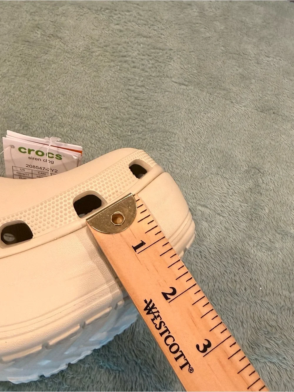 Crocs Siren Clog Platform Heels Bone White Women’s Size 11 New With Tags